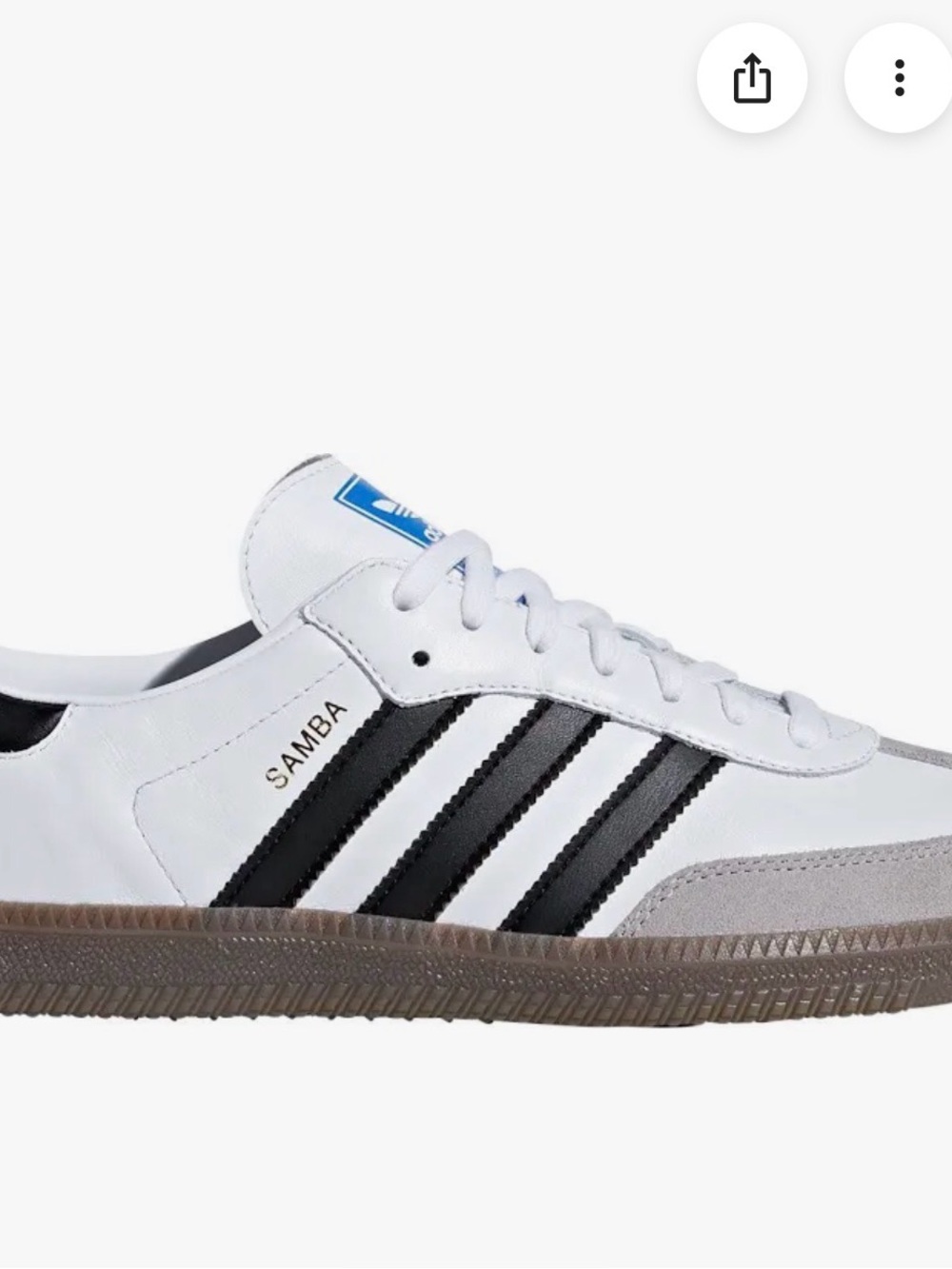 adidas Samba White Black Gray Low-Profile Sneakers